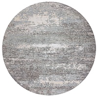 Индийский ковер из шерсти и арт-шёлка «STORM» BAT-05-GREY-SILVER(Round) 1