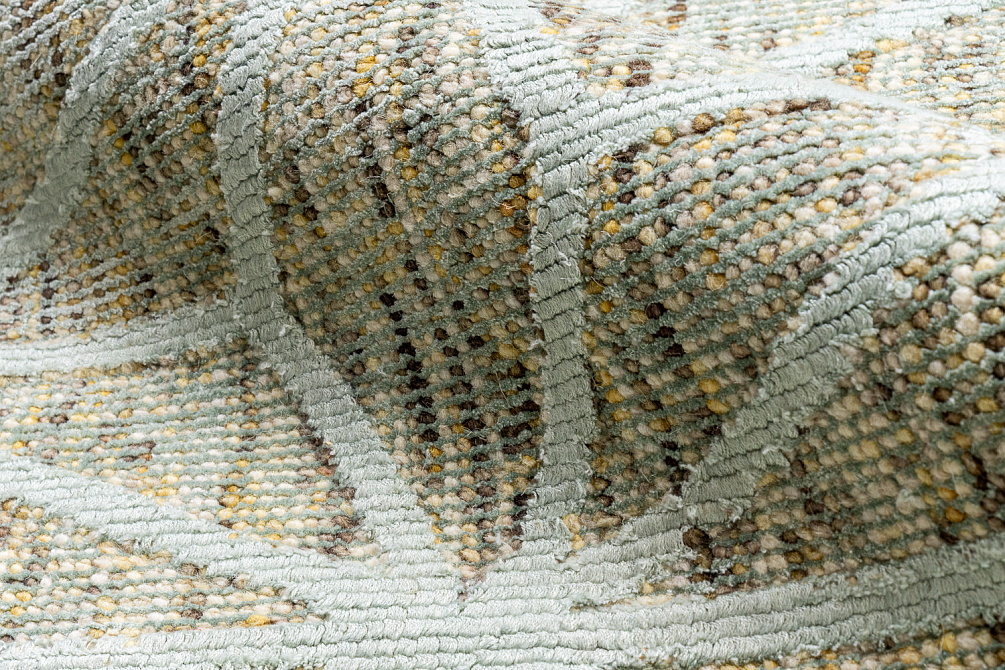 Индийский ковёр из шерсти и арт-шёлка «KONARK» 2021079-MINT GREEN
