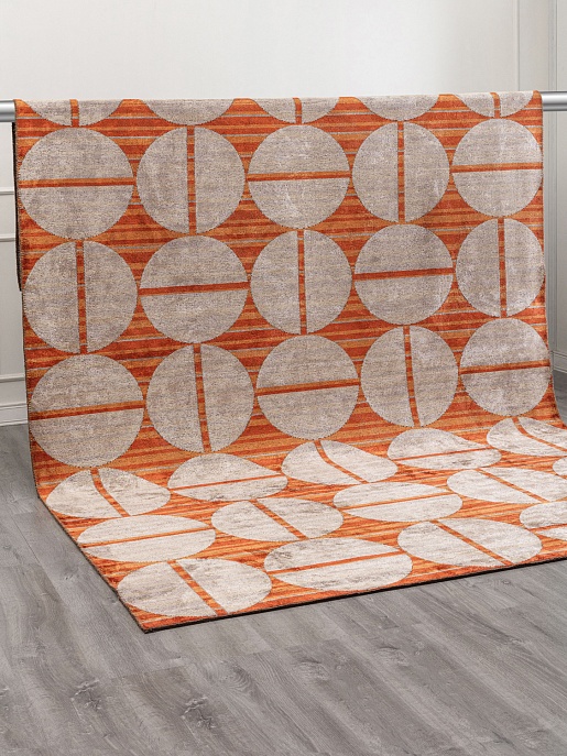 Турецкий ковер из хлопка, вискозы и полиэстера «ISTANBUL» ECLIPSE RUST - TERRA 9