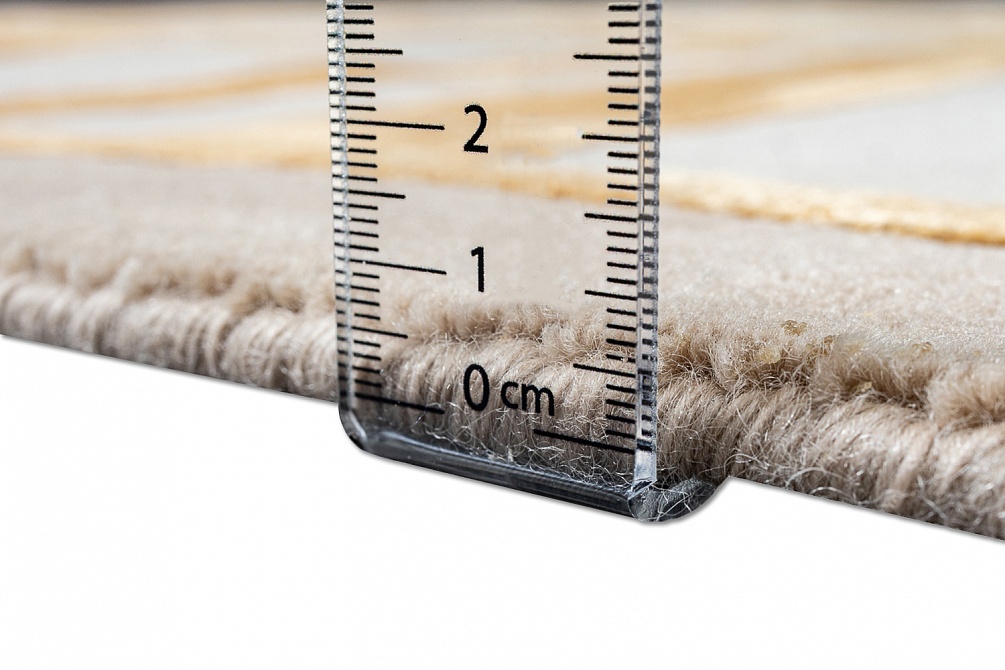 Индийский ковер из шерсти, арт-шёлка и хлопка «RUSSEL SQUARE» BELT-GLD