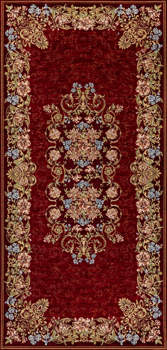 Бельгийский ковер из вискозы, акрила и хлопка «ELEGANT TAPESTRY» DORIS-8320-RED