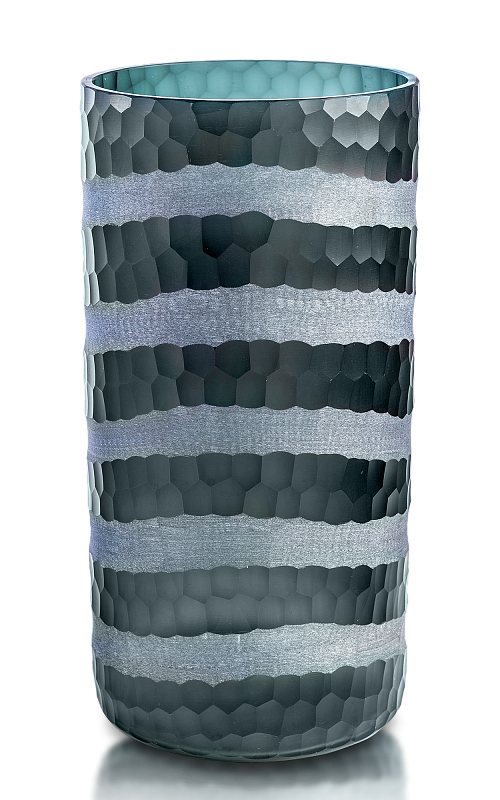 Ваза для цветов Smokey Emerald Stripes
