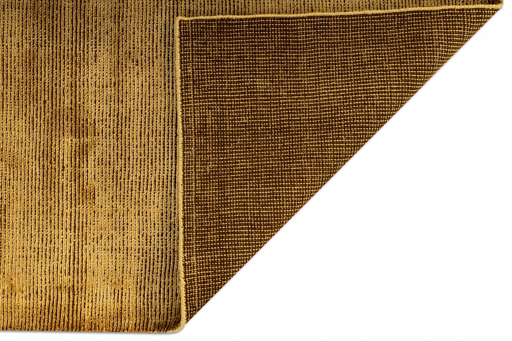 Индийский ковер из арт-шёлка и шерсти «MURUGAN» PLAIN-ANT-GLD-DC01/F033