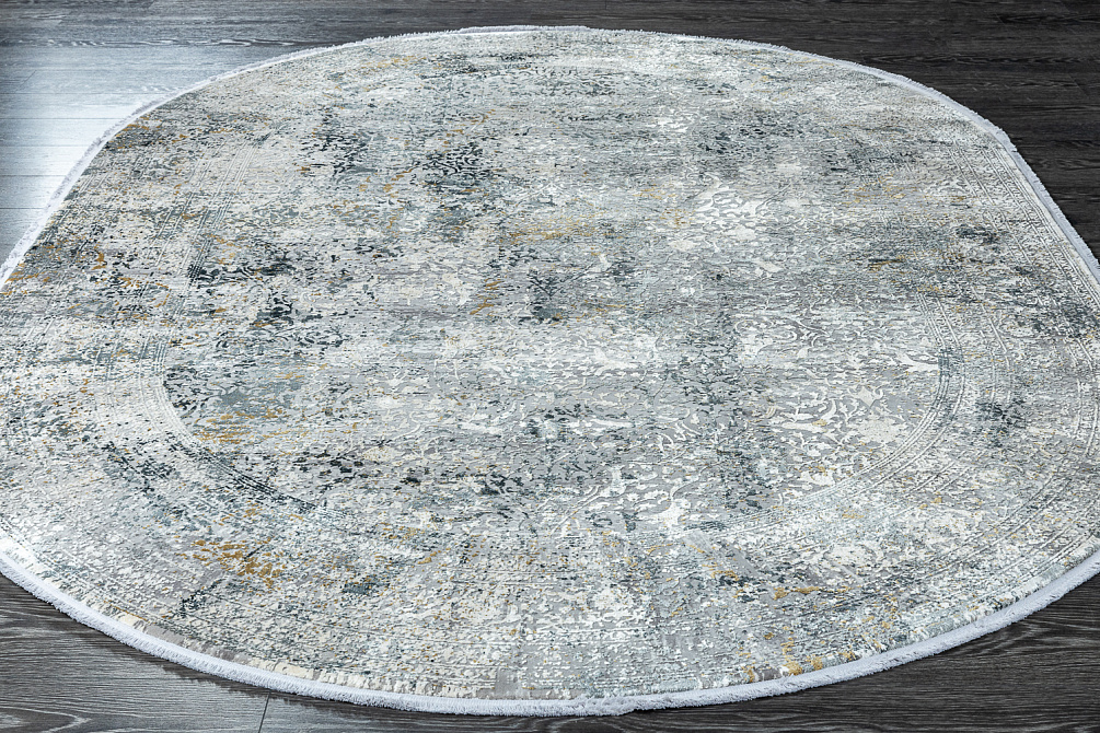 Турецкий ковер из эвкалиптового шёлка и акрила «VERSAİLLES PALACE» M203A-C-AGRY-ANT(Oval)