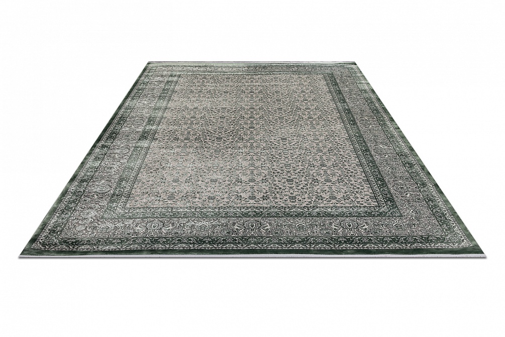 Турецкий ковер из эвкалиптового шёлка и акрила «VERSAİLLES PALACE» 6895B-CRE-GRN 3