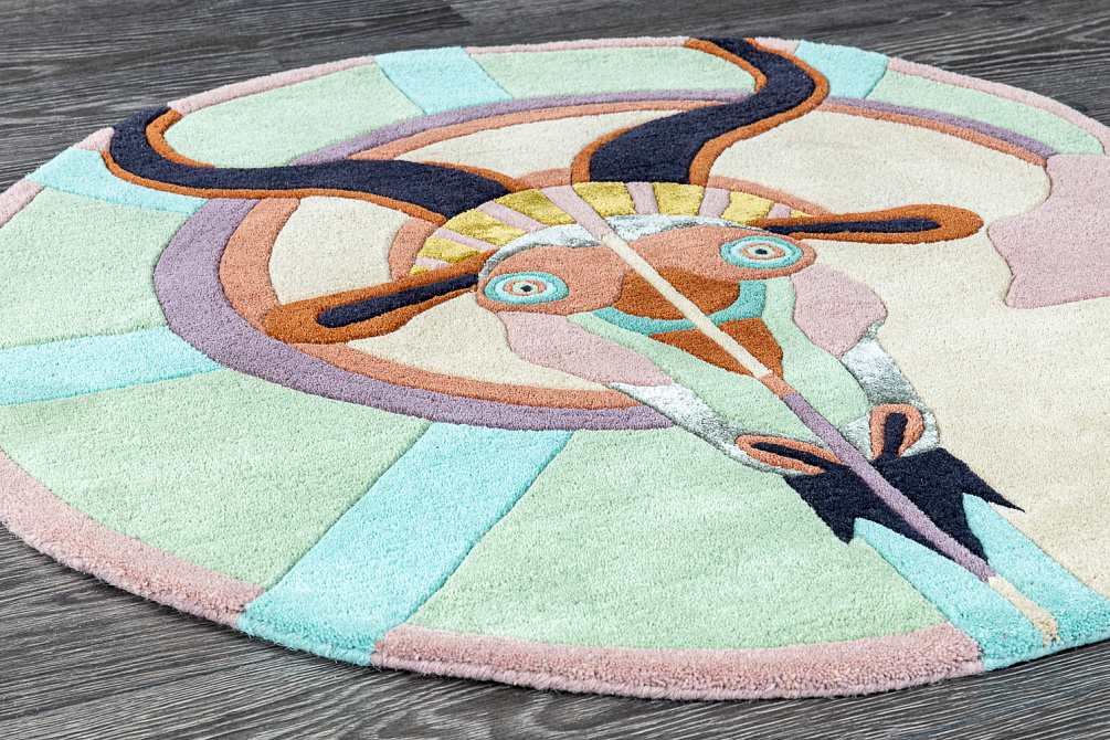 Индийский ковёр из шерсти и арт-шёлка «TED BAKER» Zodiac Capricorn 162005(Round)