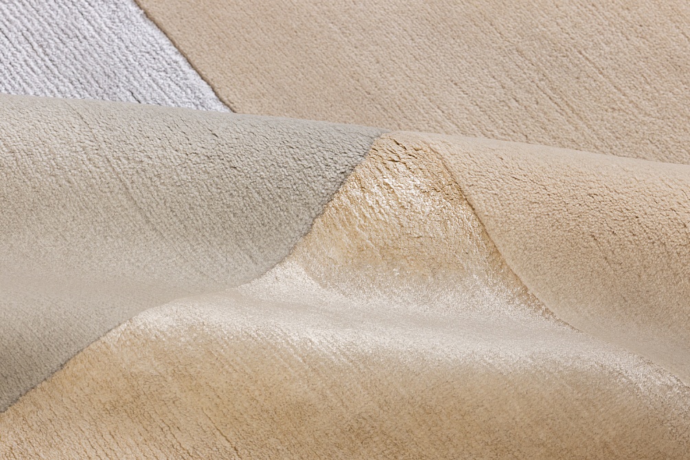 Индийский ковер из шерсти, шёлка и эвкалиптового шёлка «TECTONIC» D1-C3 4