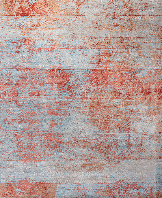 Индийский ковер из шерсти и бамбукового шёлка «UNSTRING» SRB726-CGRAY-CTAN