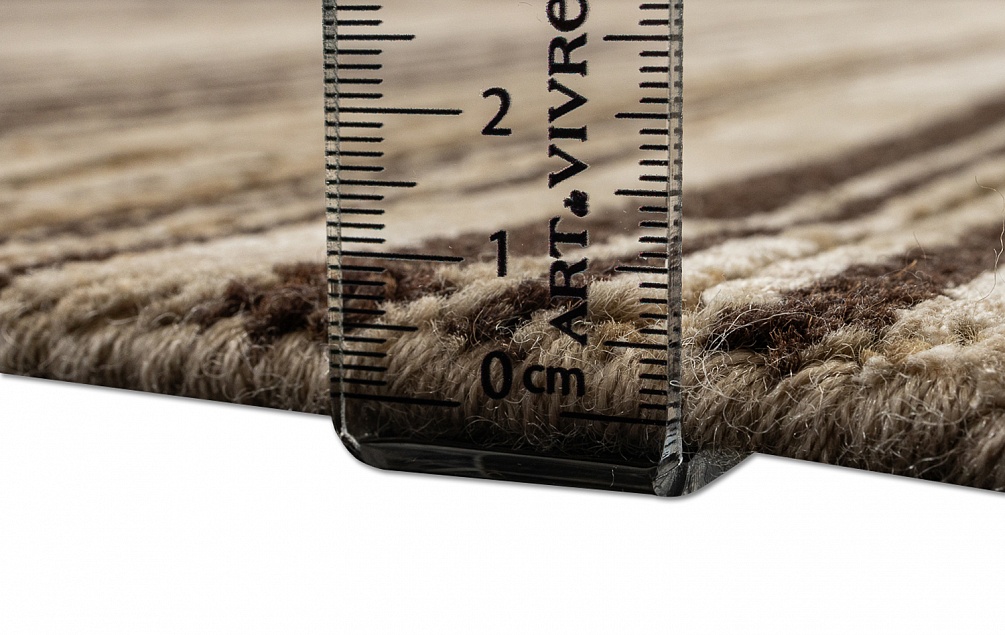 Индийский ковер из бамбукового шёлка, шерсти и хлопка «UVENUTI» LRB1666-MBROWN-LCOFFEE