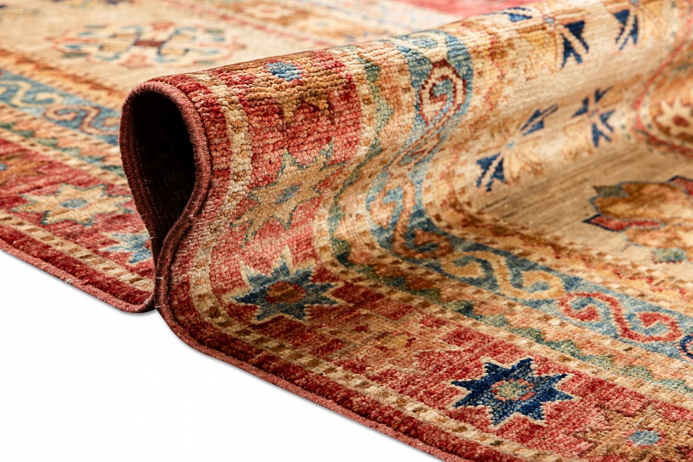 Пакистанский ковер из шерсти «KAZAK ROYAL» 227574-RED-BGE 10