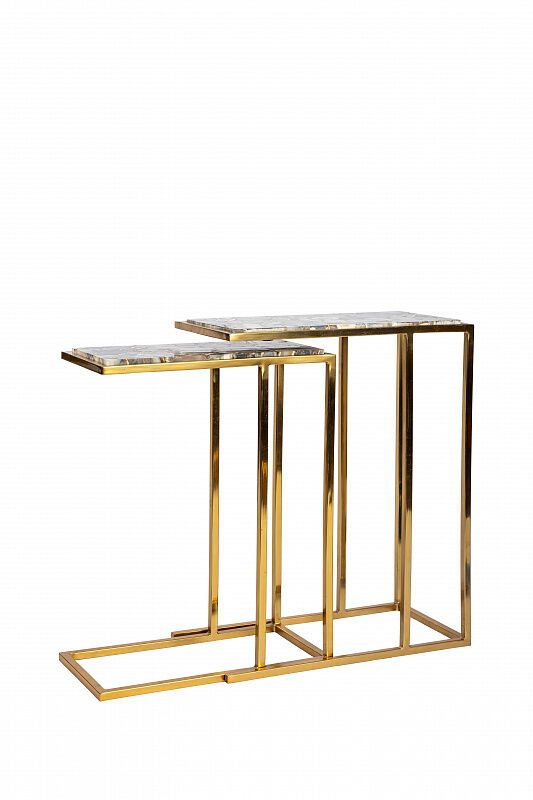 Кофейный столик black agate gold L