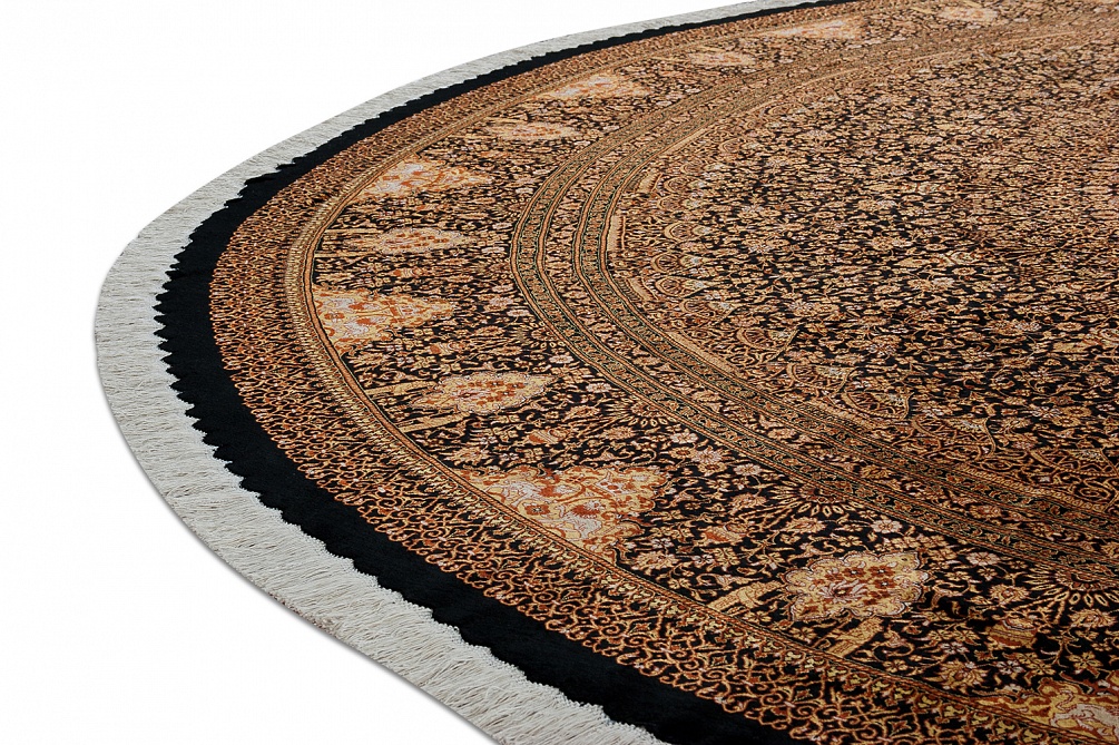 Иранский ковер из шёлка «QOM» 12-5-IR(Round) 3