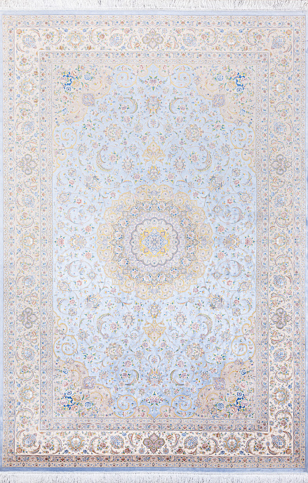 Иранский ковер из шёлка, модала и акрила «MASTERPIECE QUM» 034-22-Shahan-1526-BLUE