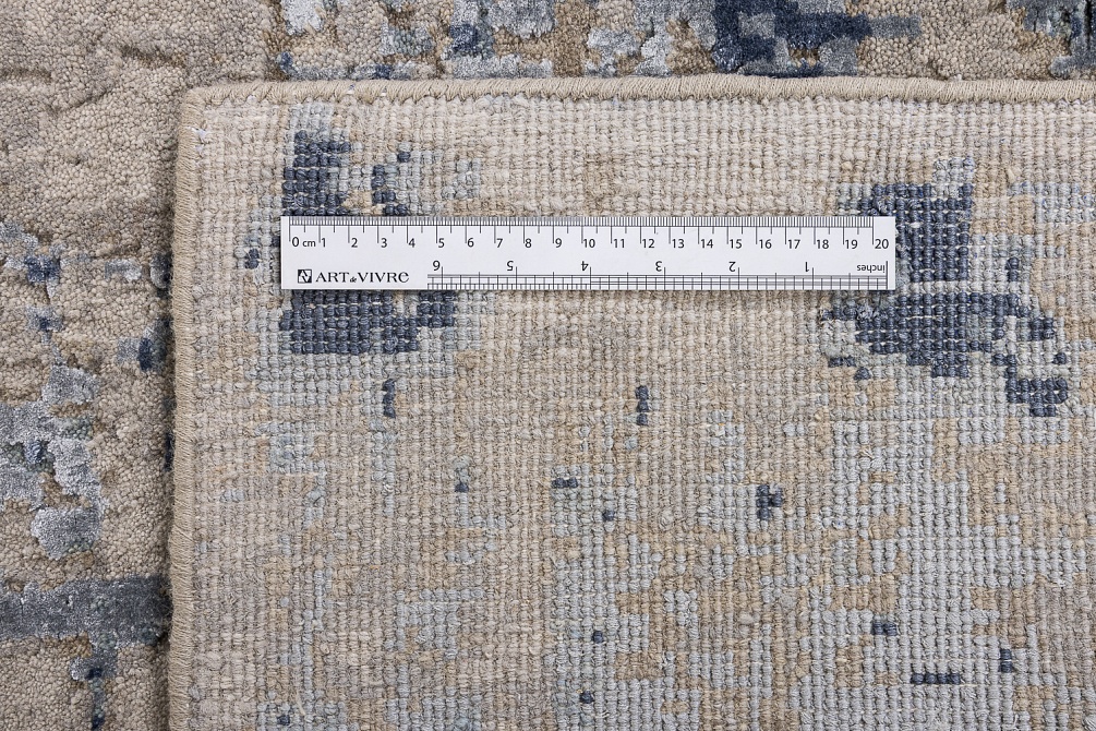 Индийский ковер из шерсти и бамбукового шёлка «UVENUTI» LRB1545-C.GREY-B.MIRAGE