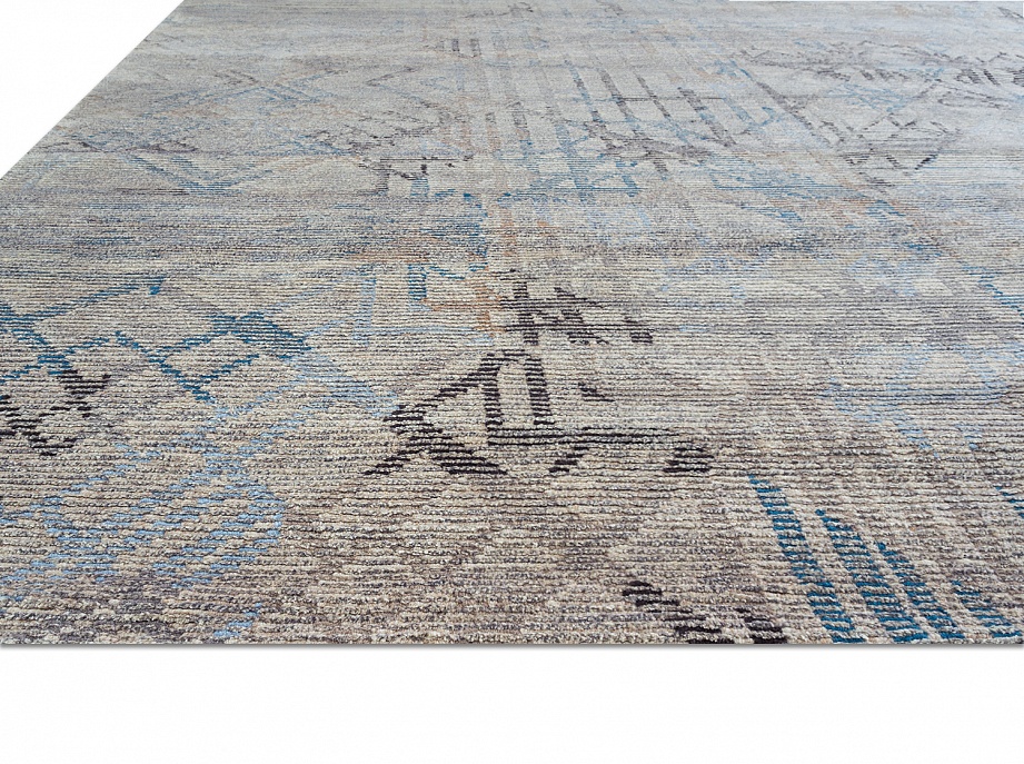 Непальский ковер из шерсти и шёлка «REVERS» C3282-G901