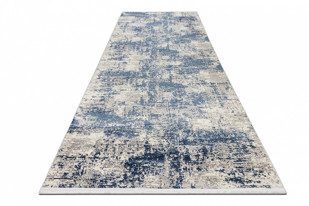Турецкий ковер из полипропилена и полиэстера «AXEL» 8693-CRE-BLU(Runner)