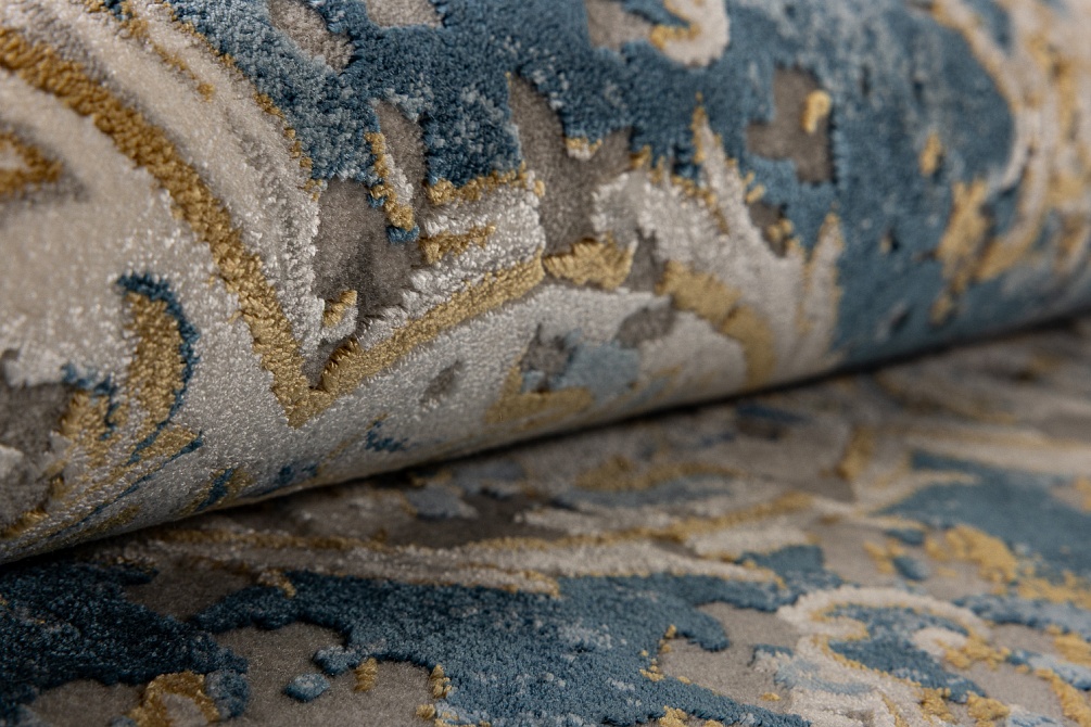 Турецкий ковер из эвкалиптового шёлка и акрила «VERSAİLLES PALACE» 5991A-LGRY-DBLU 5