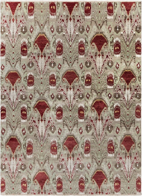 Индийский ковер из шерсти «IKAT D» EKAT-2052-LBLU-RED 1