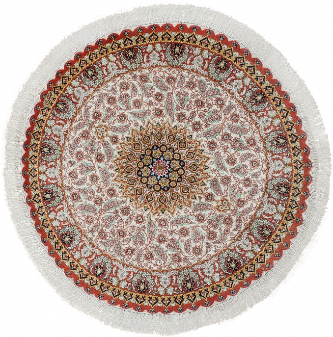 Иранский ковер из шёлка «QOM» 9-210-IR(Round)