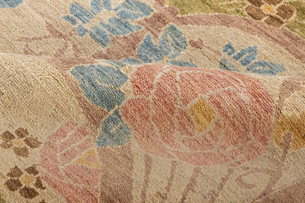 Пакистанский ковер из шерсти «MORRIS A/B 10/10» B40755-SND-PNK