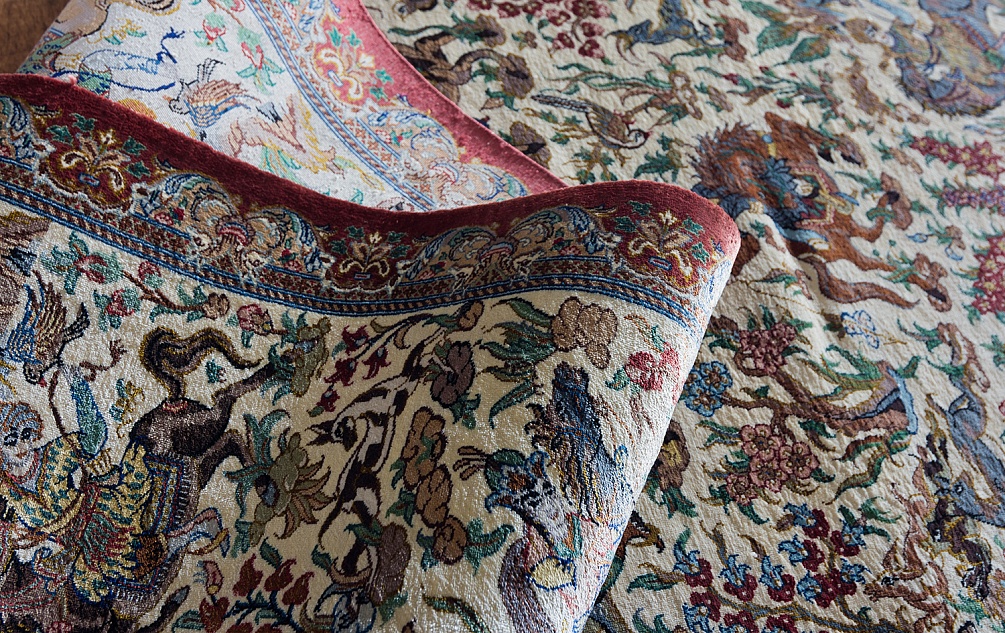 Иранский ковер из шёлка «QOM» 11-418-IR