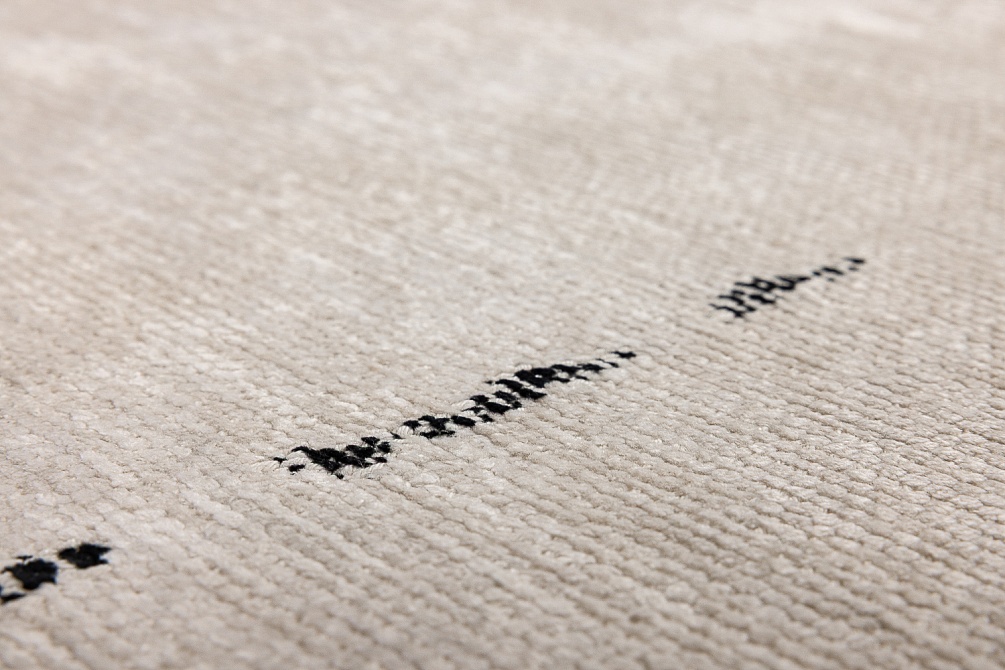 Турецкий ковер из хлопка, вискозы и акрила «SHELL» 3704-TRACE BLACK - ECRU 6