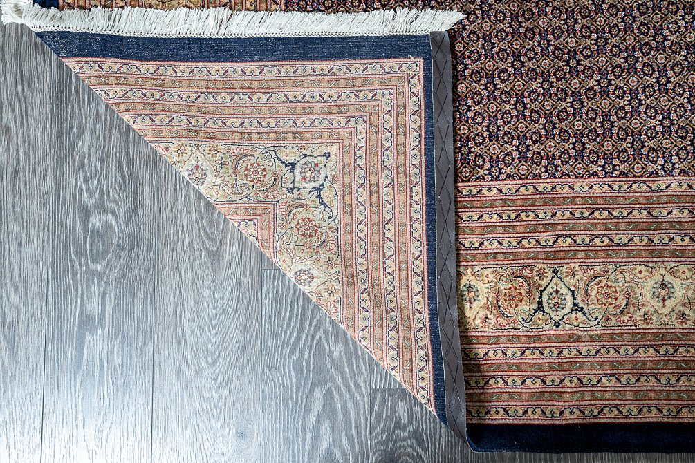 Индийский ковёр из шерсти и шёлка «TABRIZ MAHI AZIZ» HERATI-BLU