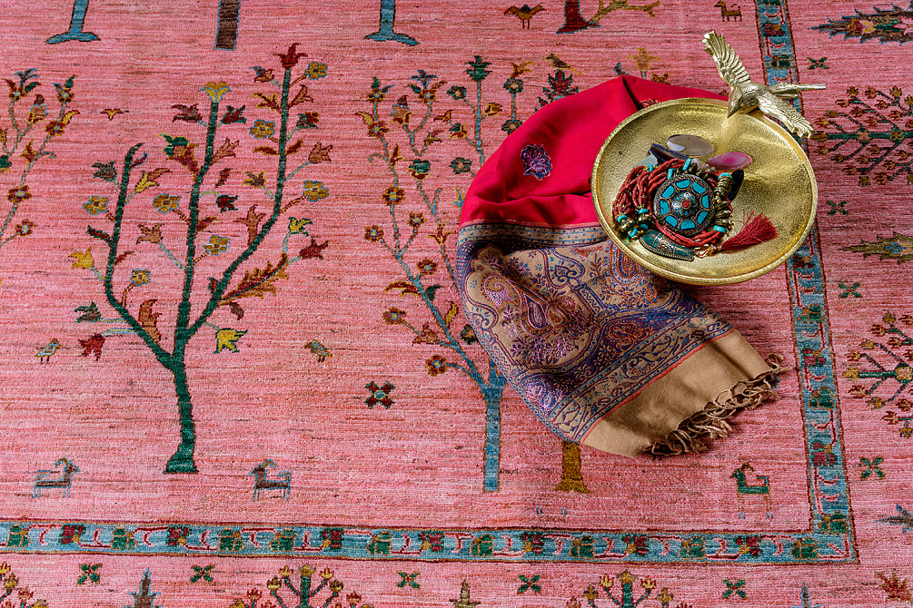 Пакистанский ковер из шерсти «SHAHI» PINK-PINK(243x318)