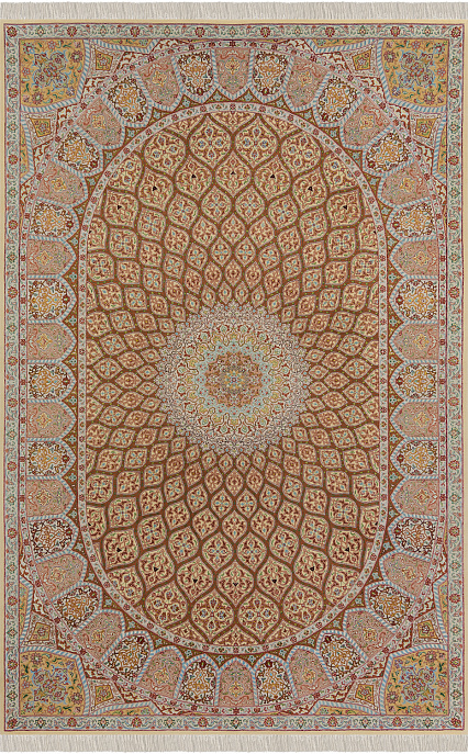 Иранский ковер из шерсти и шёлка «TABRIZ 40» 9-088-IR