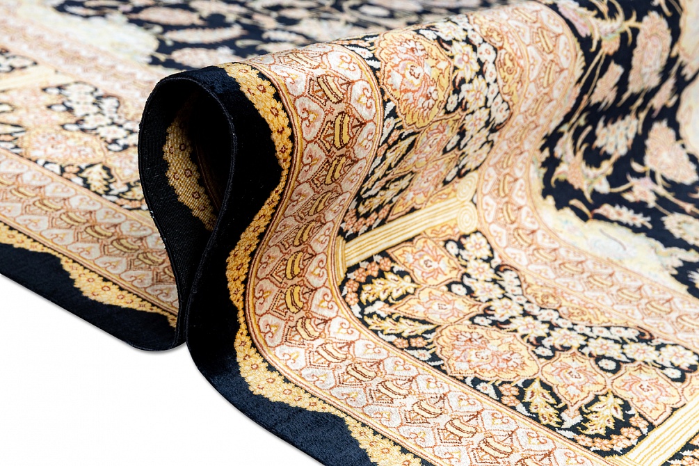 Иранский ковер из шёлка «QUM MM IR» 14-102-IR KAZEMI 12