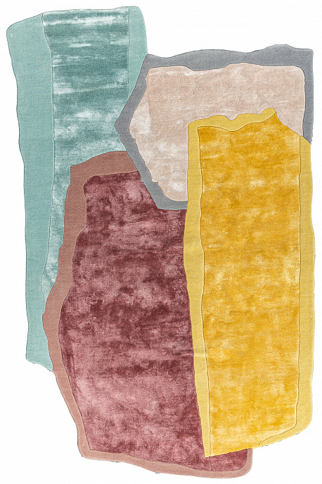 Индийский ковер из шерсти и арт-шёлка «UNEVEN» DESIGN4