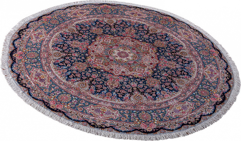 Иранский ковёр из шерсти и шёлка «TABRIZ SHIRFAR» 14-88-SALARY(Round)