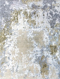 Индийский ковер из шерсти и арт-шёлка «STORM» RN52WH-BEIGE-GREY 1