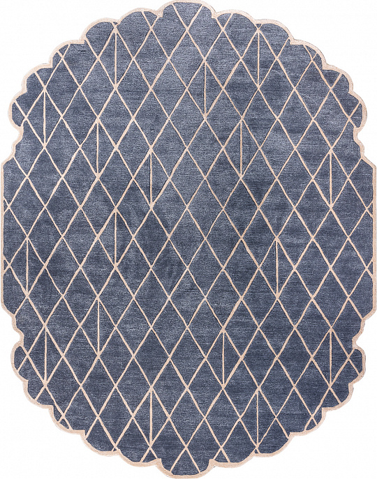 Индийский ковер из арт-шёлка и шерсти «IRREGULAR» TOP-9054-E.SLATE-P.TINT