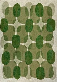 Бельгийский ковер из полиэфирного шёлка «SHINY FEATHER» 9449-CAFÉ-HEDGEROW GREEN 1