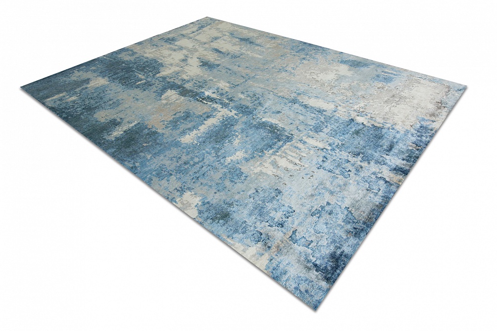 Индийский ковер из арт-шёлка и хлопка «STORM» FR1217C-BLU-NEW