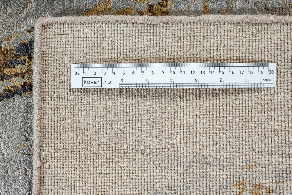 Индийский ковёр из шерсти и арт-шёлка «CHAOS THEORY» ELA308-IVR-MGOLD