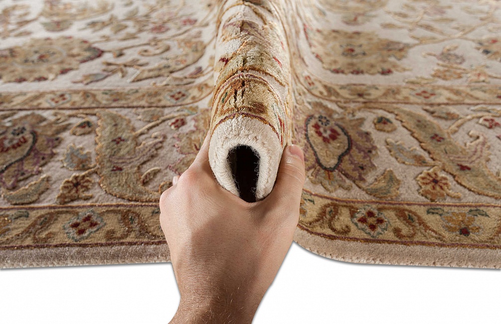 Индийский ковер из шерсти, шёлка и хлопка «AURORA 14/14» QNQ10-MIVR-MIVR 9