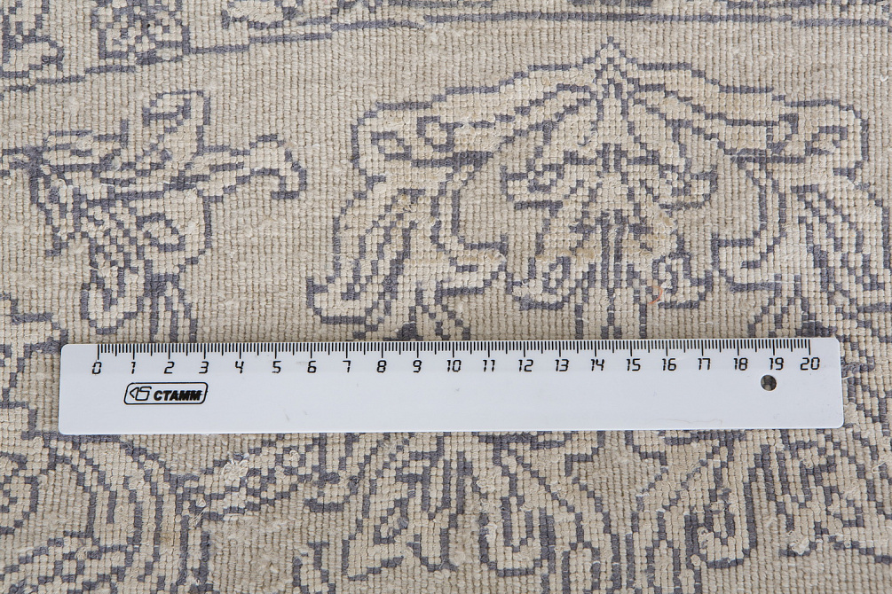 Индийский ковер из шерсти и арт-шёлка «KING OF AGRA» NO59-CRE-CRE(Oval)