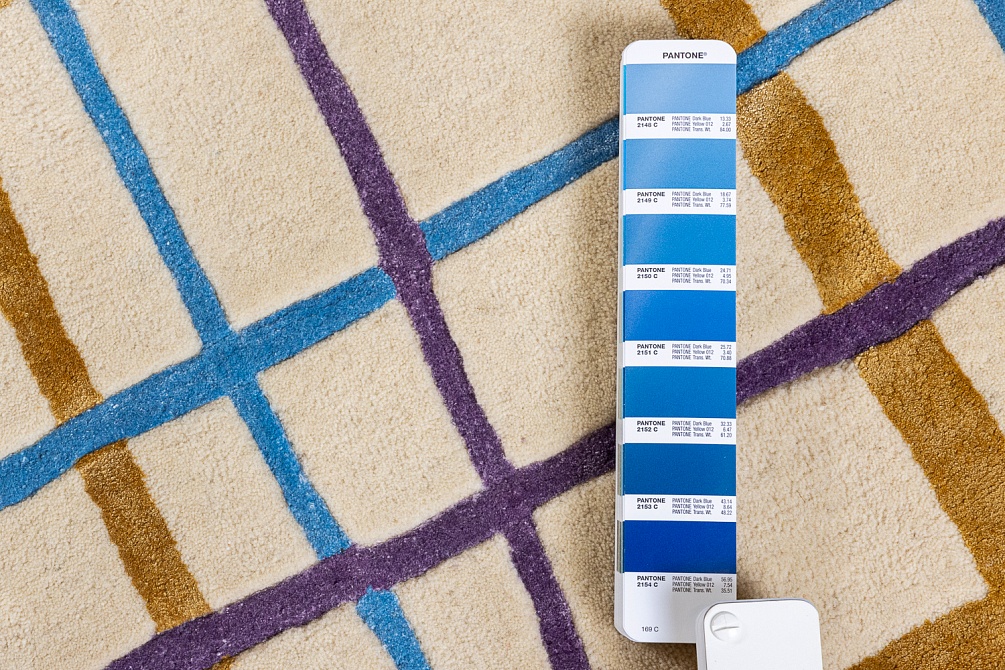 Индийский ковер из шерсти, арт-шёлка и хлопка «Art de Vivre by DETALI» design Elizaveta Popova «SANDBOX»