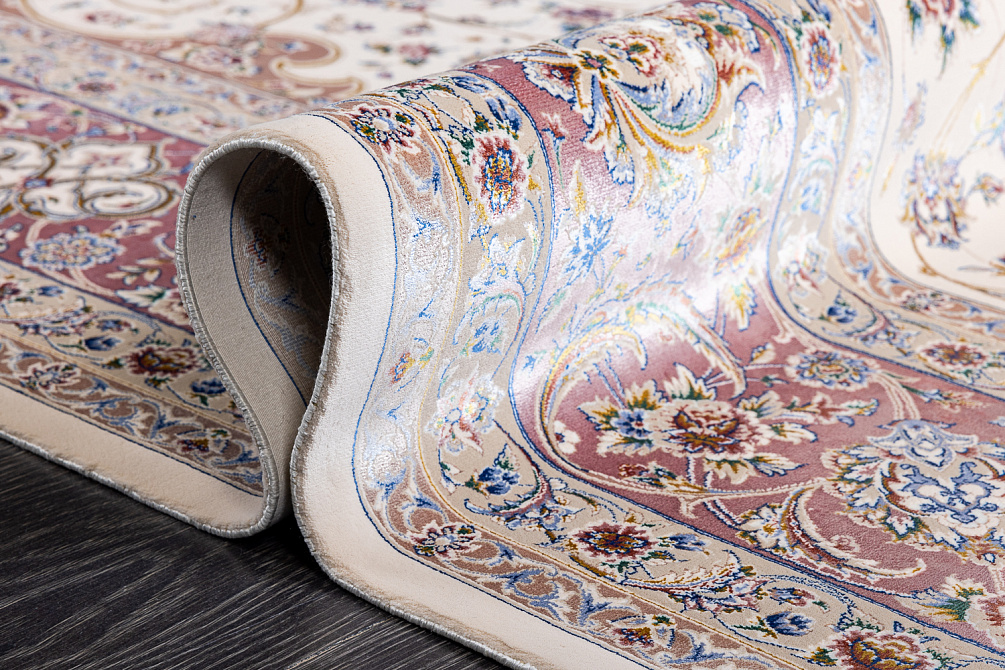 Иранский ковёр из шёлка, модала и акрила «MASTERPIECE QUM» 035-22-Shahan-1526-ROSE