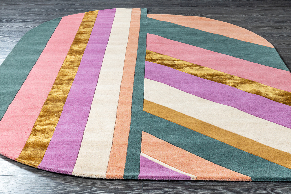 Индийский ковёр из шерсти и арт-шёлка «TED BAKER» Jardin Pink 160902