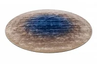 Индийский ковер из эвкалиптового шёлка «VELVET MIRAGE» DEGRADEE SAPPHIRE(Round) 2