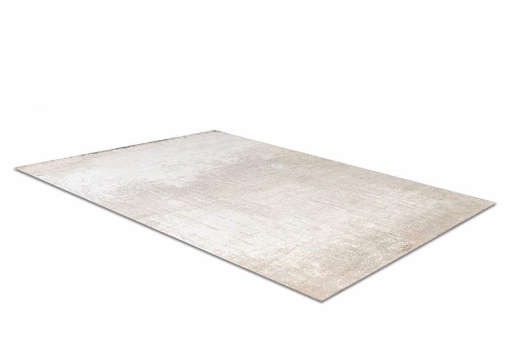 Индийский ковер из бамбукового шёлка и шерсти «CHAOS THEORY» ESK9014-CLASSIC-GREY-WHITE-SAND