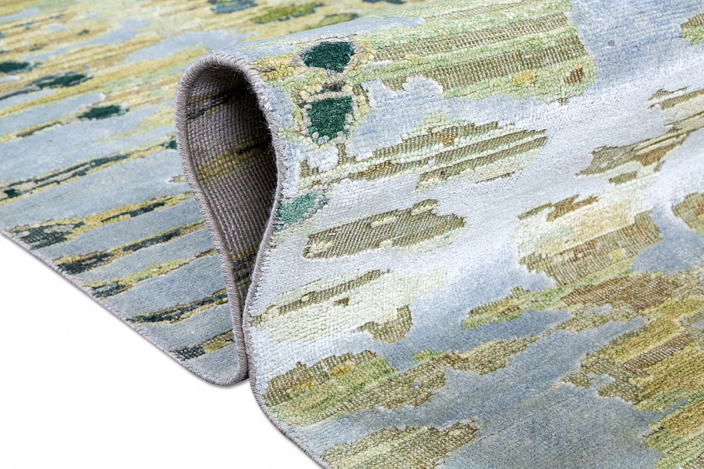 Индийский ковер из шёлка и шерсти «HOLLYWOOD ART» M218-GREEN