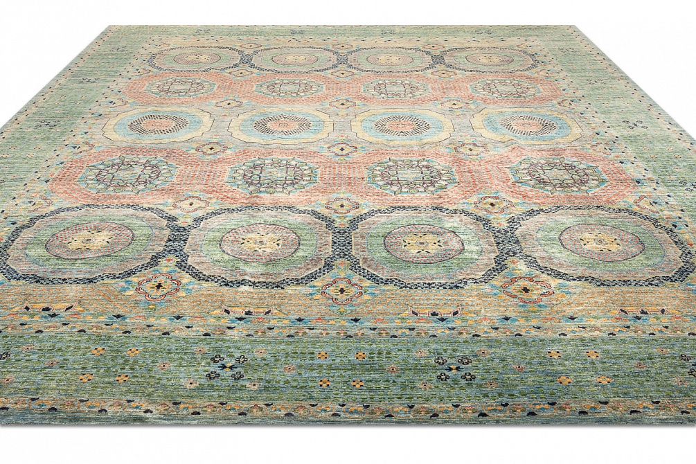 Пакистанский ковер из шерсти «MAMELUK» 233301-GREY-GREY