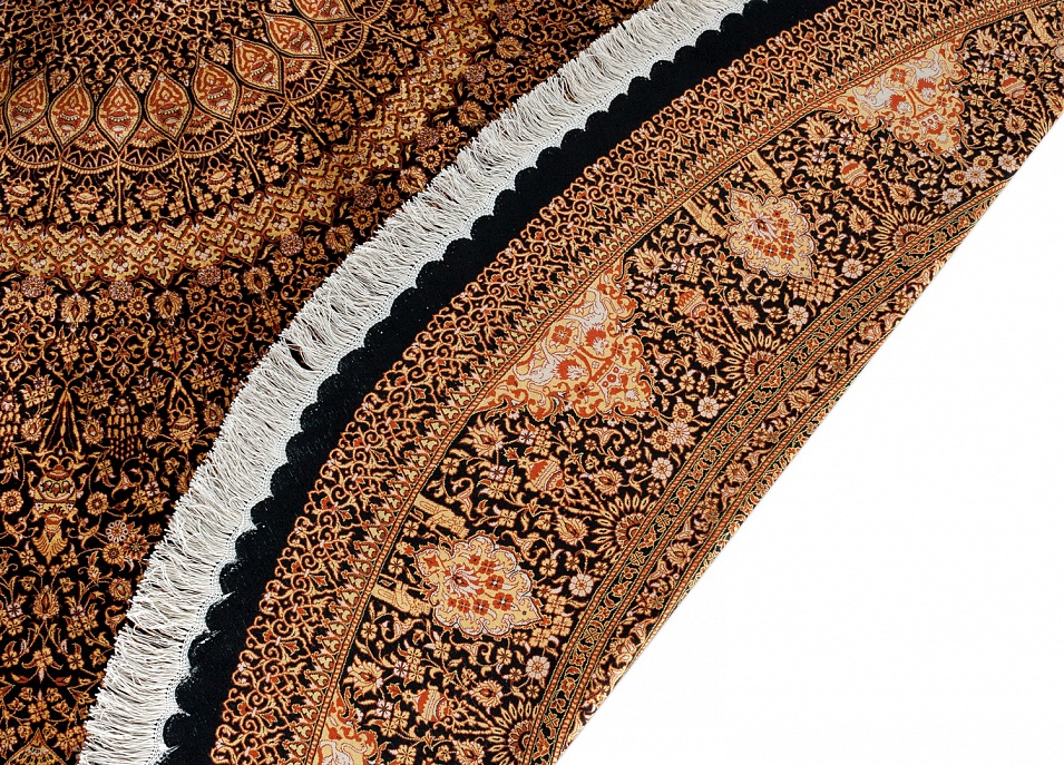 Иранский ковер из шёлка «QOM» 12-5-IR(Round) 4