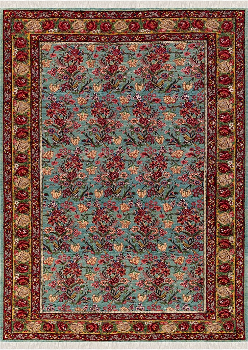 Иранский ковер из шерсти и шёлка «SENEH» 11-462-IR