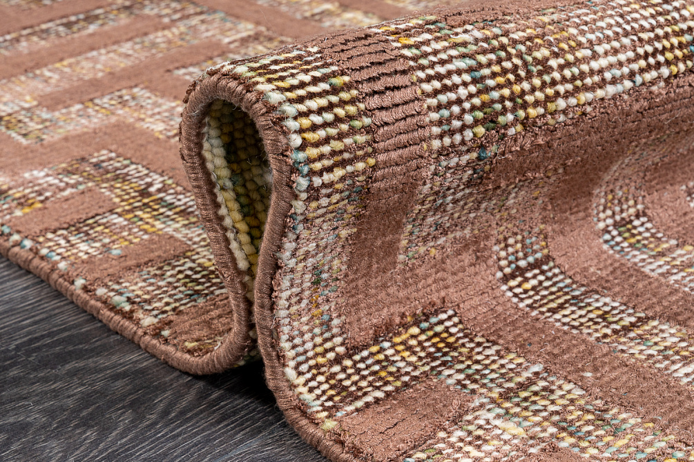 Индийский ковёр из шерсти и арт-шёлка «KONARK» 2021080-BRONZE