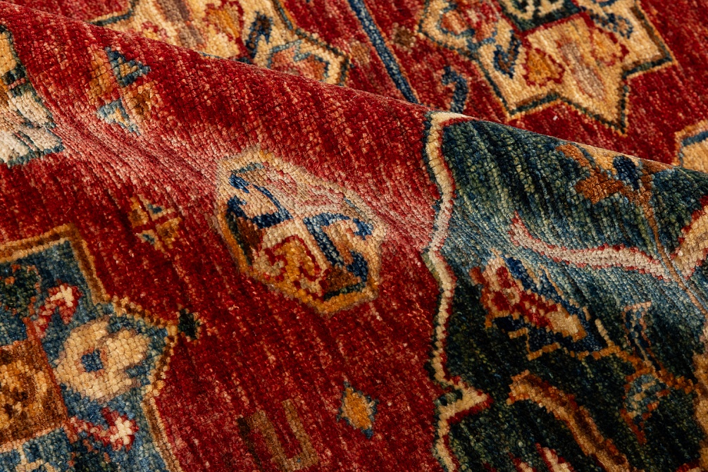 Пакистанский ковер из шерсти «KAZAK ROYAL» 232580-RED-BGE
